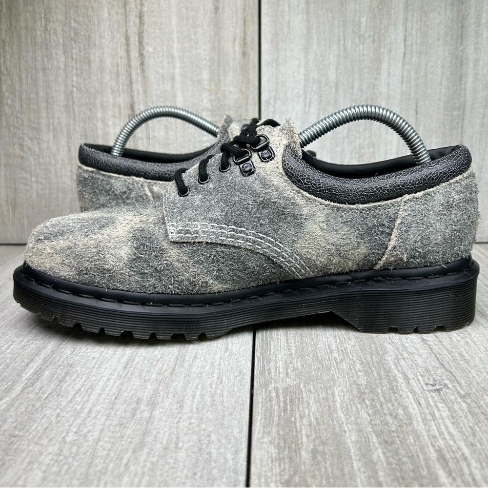 NEW Dr. Martens Docs 8053 Gray Stonewashed Suede Leather Oxfords Womens Size 9 - Picture 2 of 10